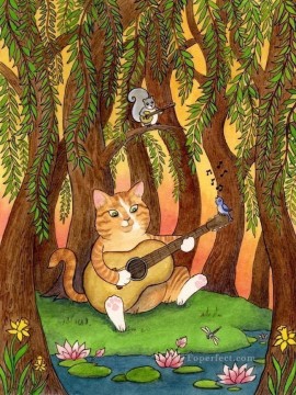  dibujos Obras - Dibujos animados de gato calabaza para niños